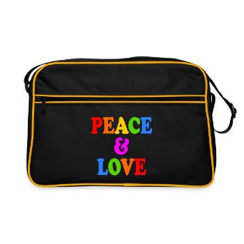 Peace and love - Sac Retro - noir/or - Devant