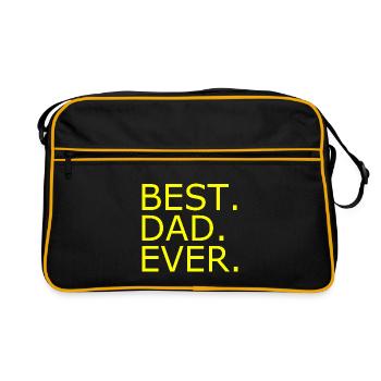 Best dad ever - Sac Retro - noir/or - Devant