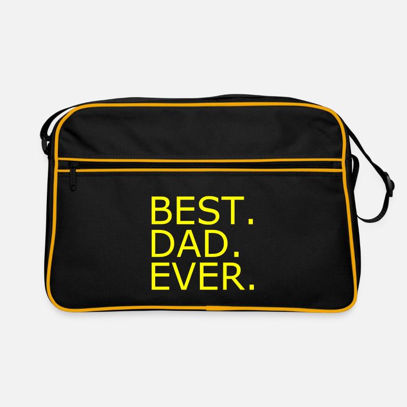 Best dad ever - Retro Tasche - Schwarz/Gold