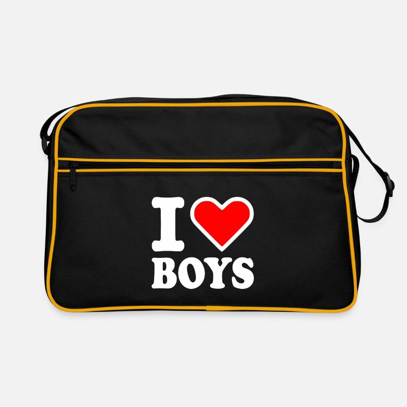 I love boys Retro Tasche