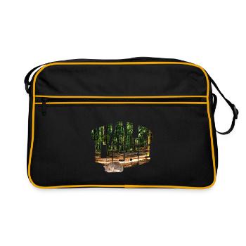 Forest 20 Forest Love with Hedgehog - Retro Bag - black/gold - Front