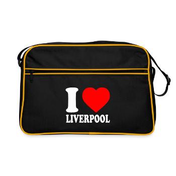 I love liverpool - Sac Retro - noir/or - Devant