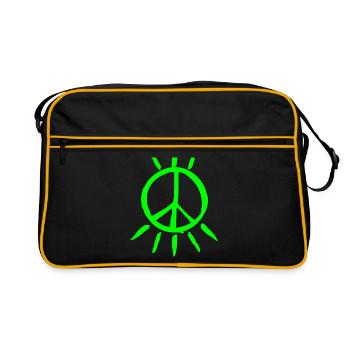 Peace Peace Sign - Retro Bag - black/gold - Front