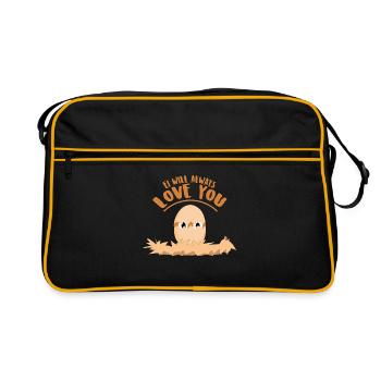 EI WILL ALWAYS LOVE YOU - Retro Tasche - Schwarz/Gold - Vorne