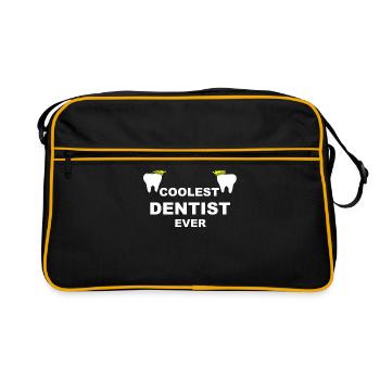 Coolest Dentist Ever Dentist Dentists Gift - Retro Bag - black/gold - Front