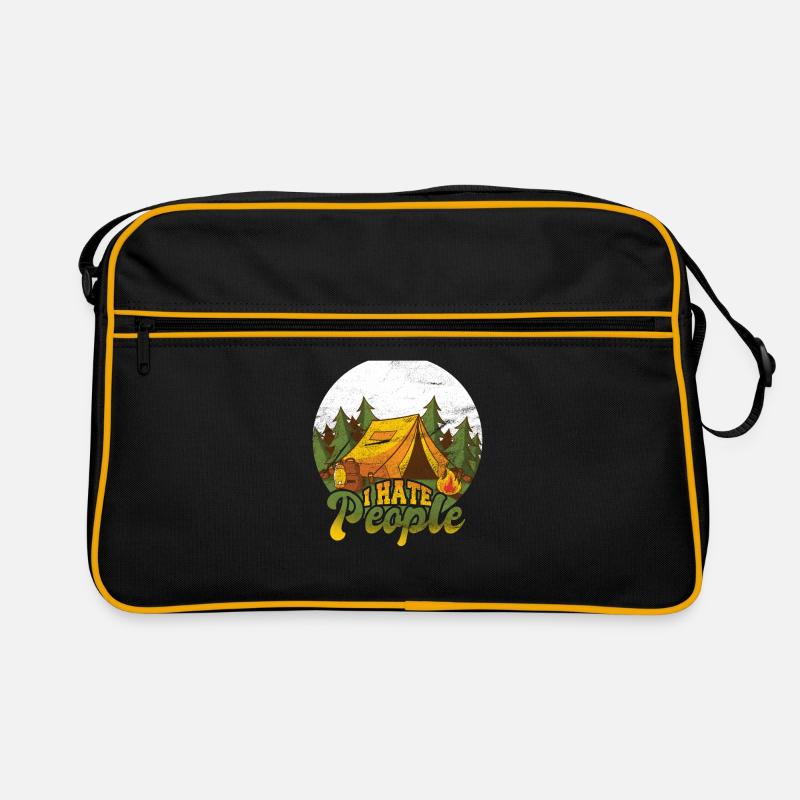 I hate people camping camper camping Retro Bag