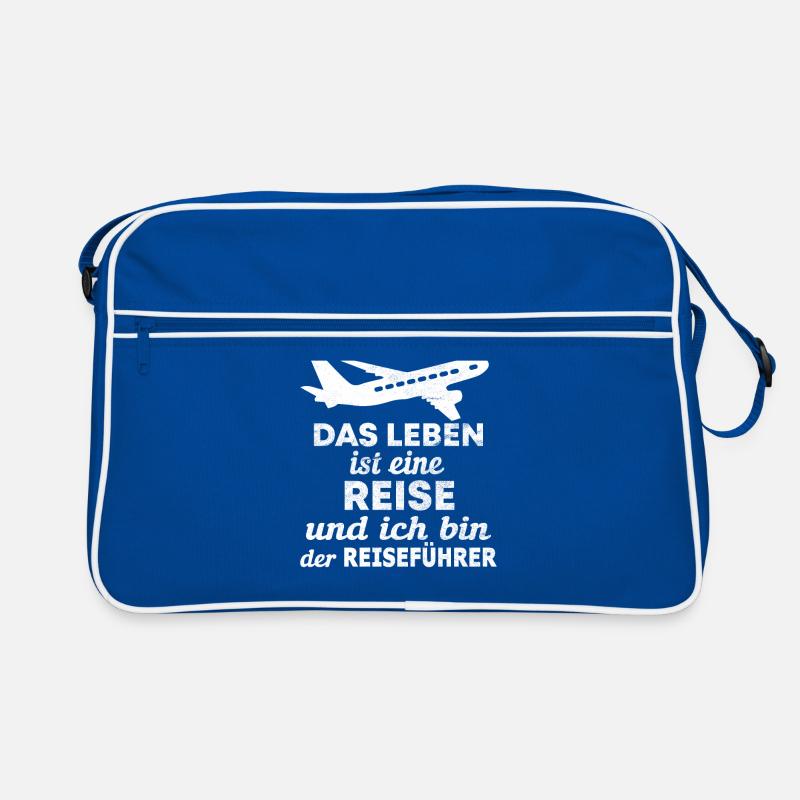 Reise Flugzeug Pilot Spruch Retro Tasche