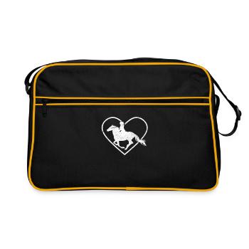 Les chevaux aiment - Sac Retro - noir/or - Devant