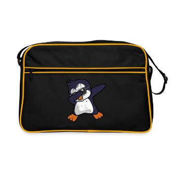 Penguin Dab Dabbing - Retro Bag - black/gold - Front