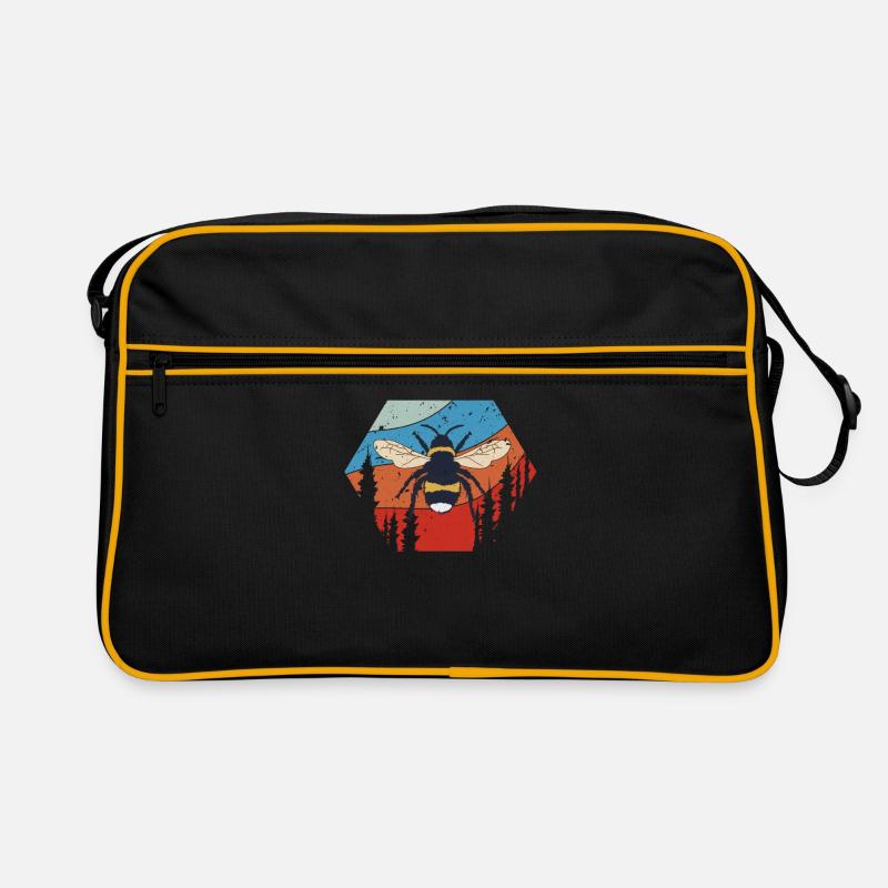 Imker Biene - Retro Tasche - Schwarz/Gold