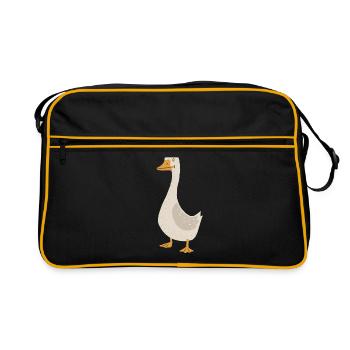 Goose (derpy) - Retro Bag - black/gold - Front