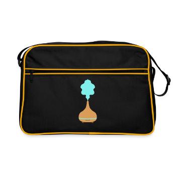 Aroma Diffuser / Duftlampe / Raumbefeuchter - Retro Tasche - Schwarz/Gold - Vorne