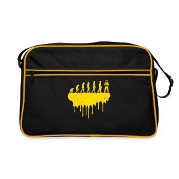 Evolution des apiculteurs abeilles - Sac Retro - noir/or - Devant