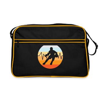 Basketball Basketballer Vintage - Sac Retro - noir/or - Devant