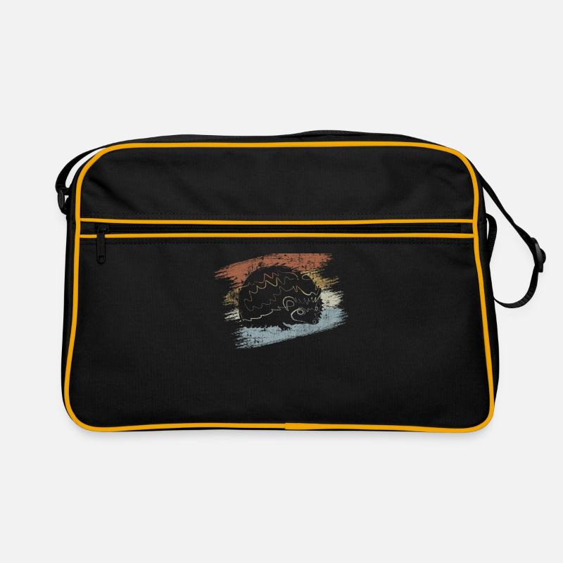 Igel - Retro Tasche - Schwarz/Gold