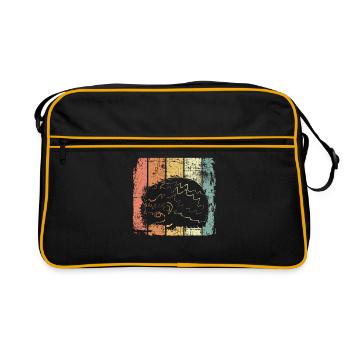 Igel - Retro Tasche - Schwarz/Gold - Vorne