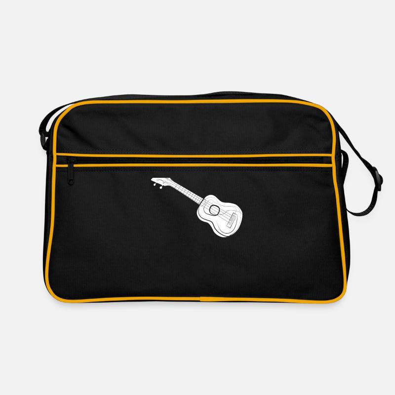 Ukulele - Retro Tasche - Schwarz/Gold