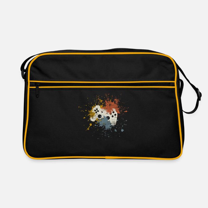 Gaming - Retro Tasche - Schwarz/Gold
