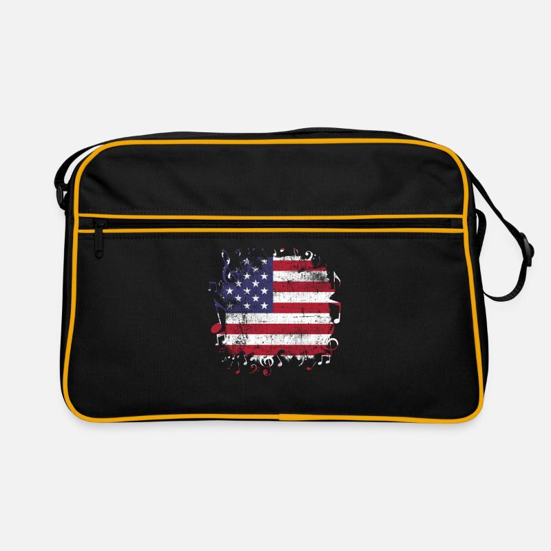Musique drapeau USA Sac Retro