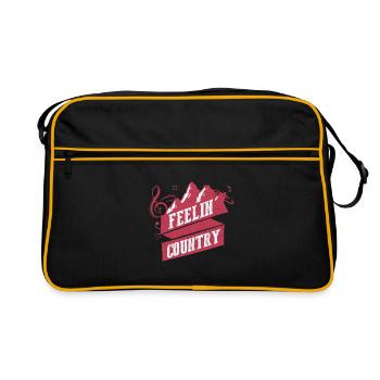 Country Music - Retro Tasche - Schwarz/Gold - Vorne
