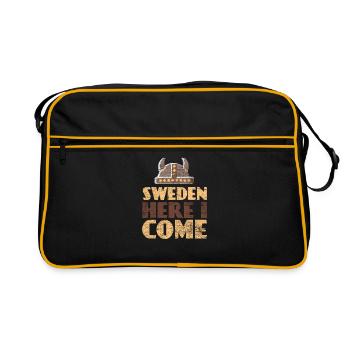 Schweden - Retro Tasche - Schwarz/Gold - Vorne