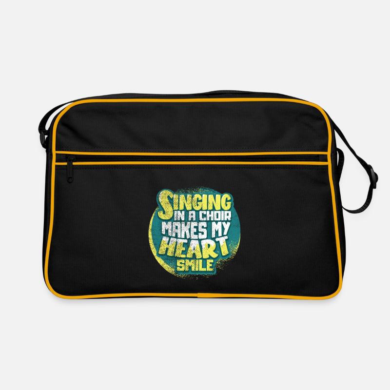 Chor Singen - Retro Tasche - Schwarz/Gold