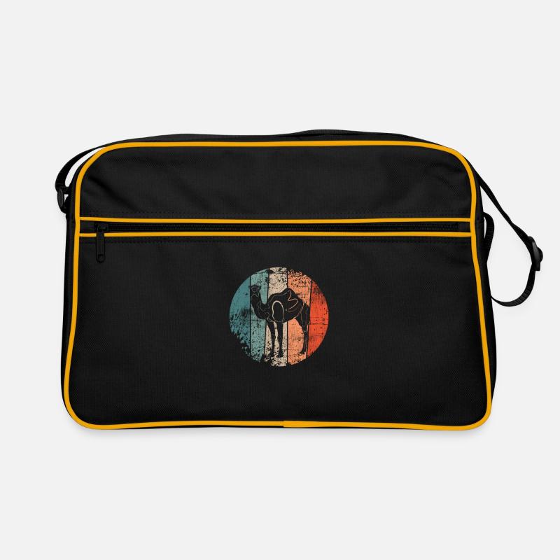 Kamel Dromedar - Retro Tasche - Schwarz/Gold