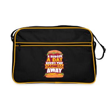 Burger - Retro Tasche - Schwarz/Gold - Vorne