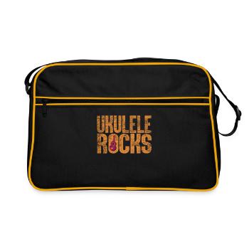 Roches de ukulélé - Sac Retro - noir/or - Devant