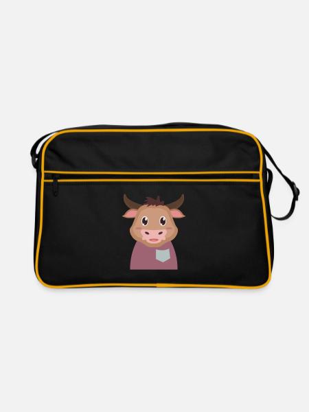 Taureau vache - Sac Retro - noir/or - Devant