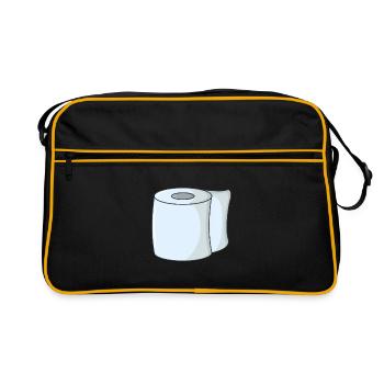 Toilettenpapier Klopapier - Retro Tasche - Schwarz/Gold - Vorne