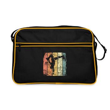 Breakdancer Breakdance vintage - Retro Tasche - Schwarz/Gold - Vorne