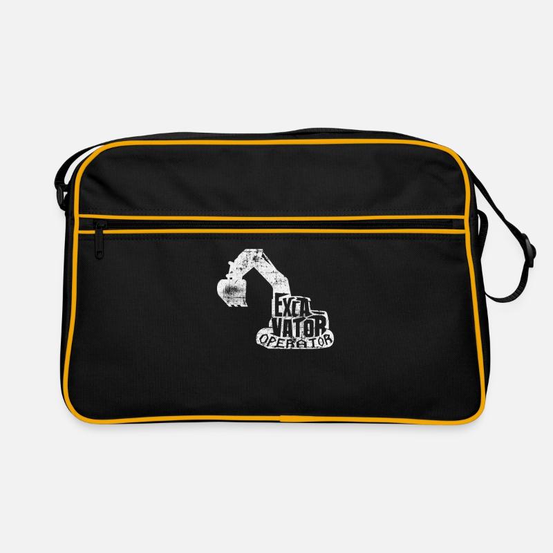 Bagger - Retro Tasche - Schwarz/Gold