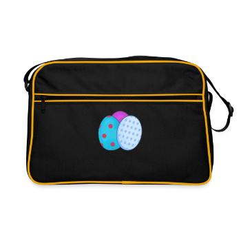 Oeufs de pâques de pâques - Sac Retro - noir/or - Devant