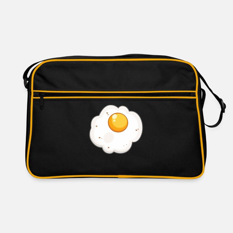 Spiegelei - Retro Tasche - Schwarz/Gold