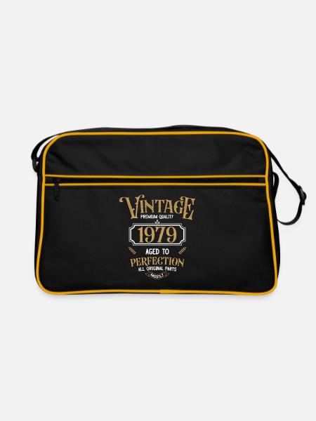 1979 Vintage Geburtstag - Retro Tasche - Schwarz/Gold