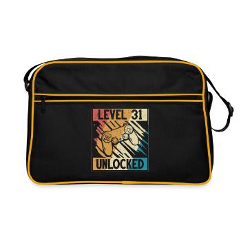31. Geburtstag Gamer 31 Jahre - Retro Tasche - Schwarz/Gold - Vorne