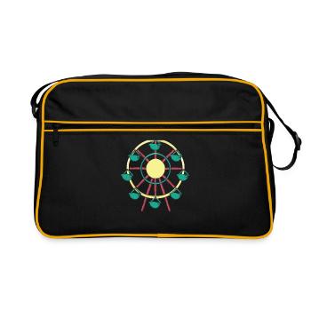 Ferris wheel - Retro Bag - black/gold - Front