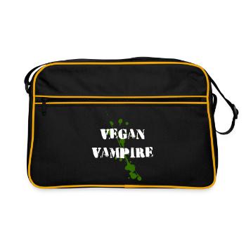 Vegan Vampire Vegan Vampire Halloween - Retro Bag - black/gold - Front