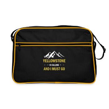 Yellowstone calls: I have to go to the national park - Retro Bag - black/gold - Front