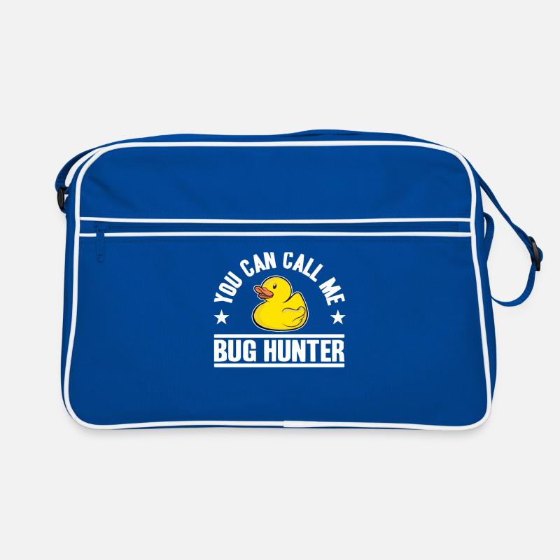 Call Me Bug Hunter Funny Rubber Duck Programming Retro Bag