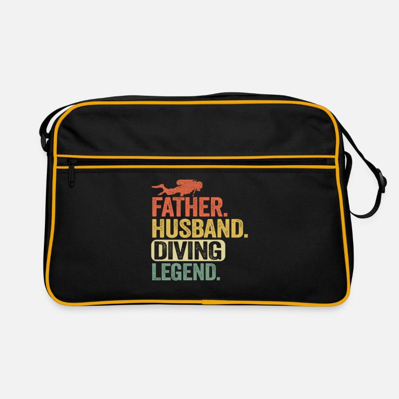 Father Husband Diving Legend Scuba Diving Dad Gift Retro Bag