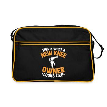 Funny Knee Replacement Surgery Recovery New Knee - Retro Bag - black/gold - Front