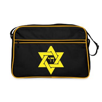 Cadeau disant Hanukkah juif - Sac Retro - noir/or - Devant