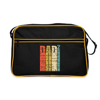 Dad to the power of 2 two time dad math teacher gift - Retro Bag - black/gold - Front