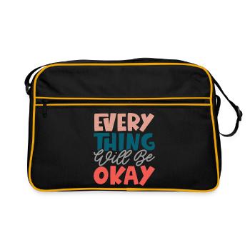 Everything Will Be Okay - Retro Bag - black/gold - Front