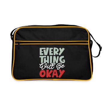 Everything Will Be Okay - Retro Bag - black/gold - Front