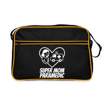 Super Maman Paramedic Ambulance Conception du Cœur - Sac Retro - noir/or - Devant