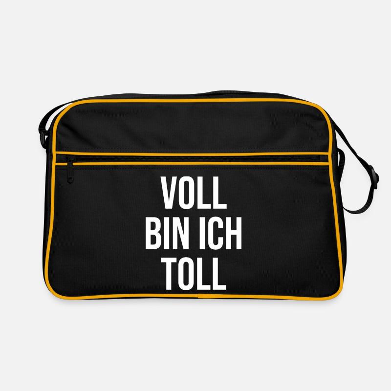 Voll bin ich toll Retro Tasche