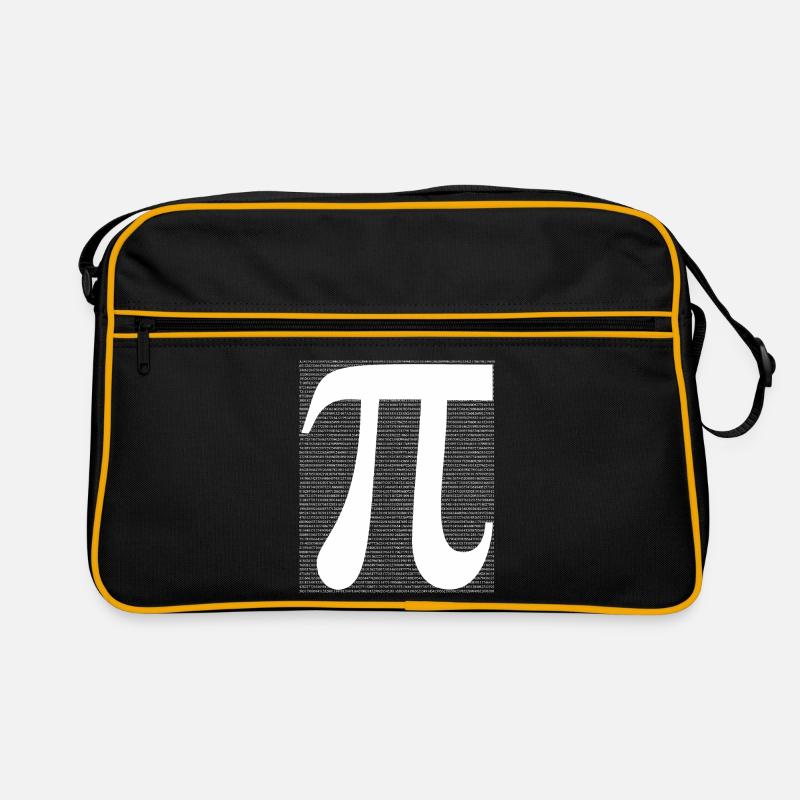Pi Symbol in Linienkunst Retro Tasche